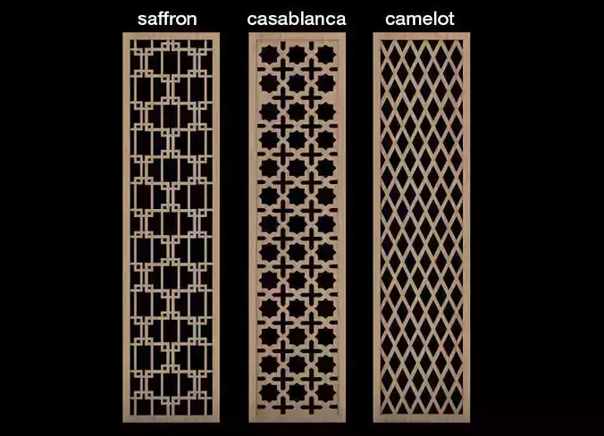 Moucharabieh set of decorative window shutters 3D model