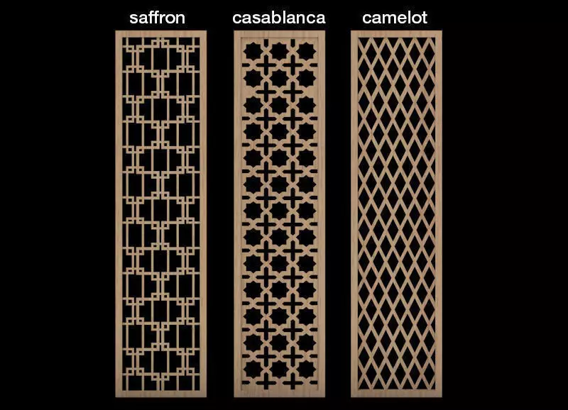 Moucharabieh set of decorative window shutters 3D model_0