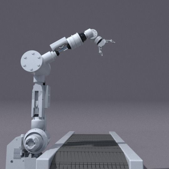 Industrial Robotic Arm 3D model_2