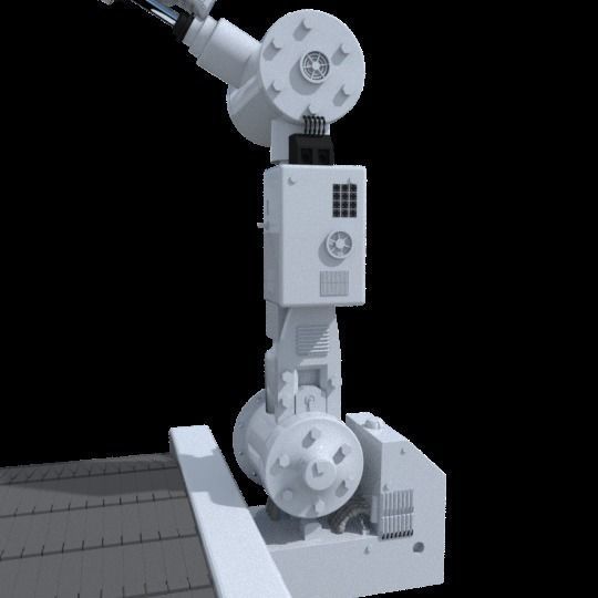 Industrial Robotic Arm 3D model_5
