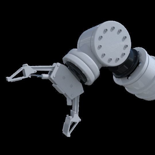 Industrial Robotic Arm 3D model_4