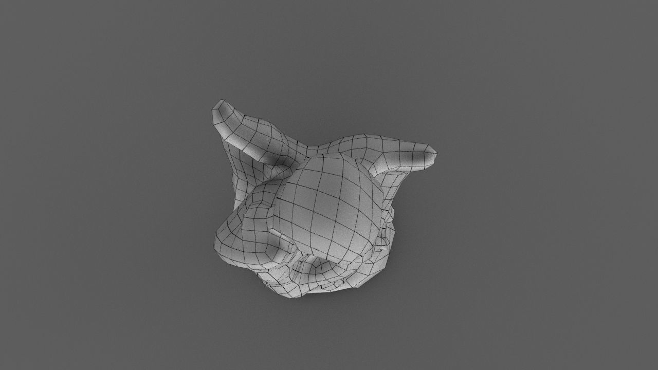 Angel statue Low-poly 3D model_10