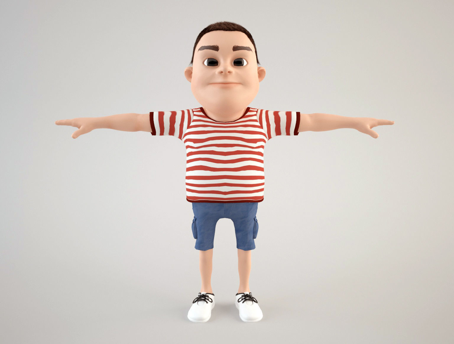 Cartoon Man 5 Low-poly 3D model_1