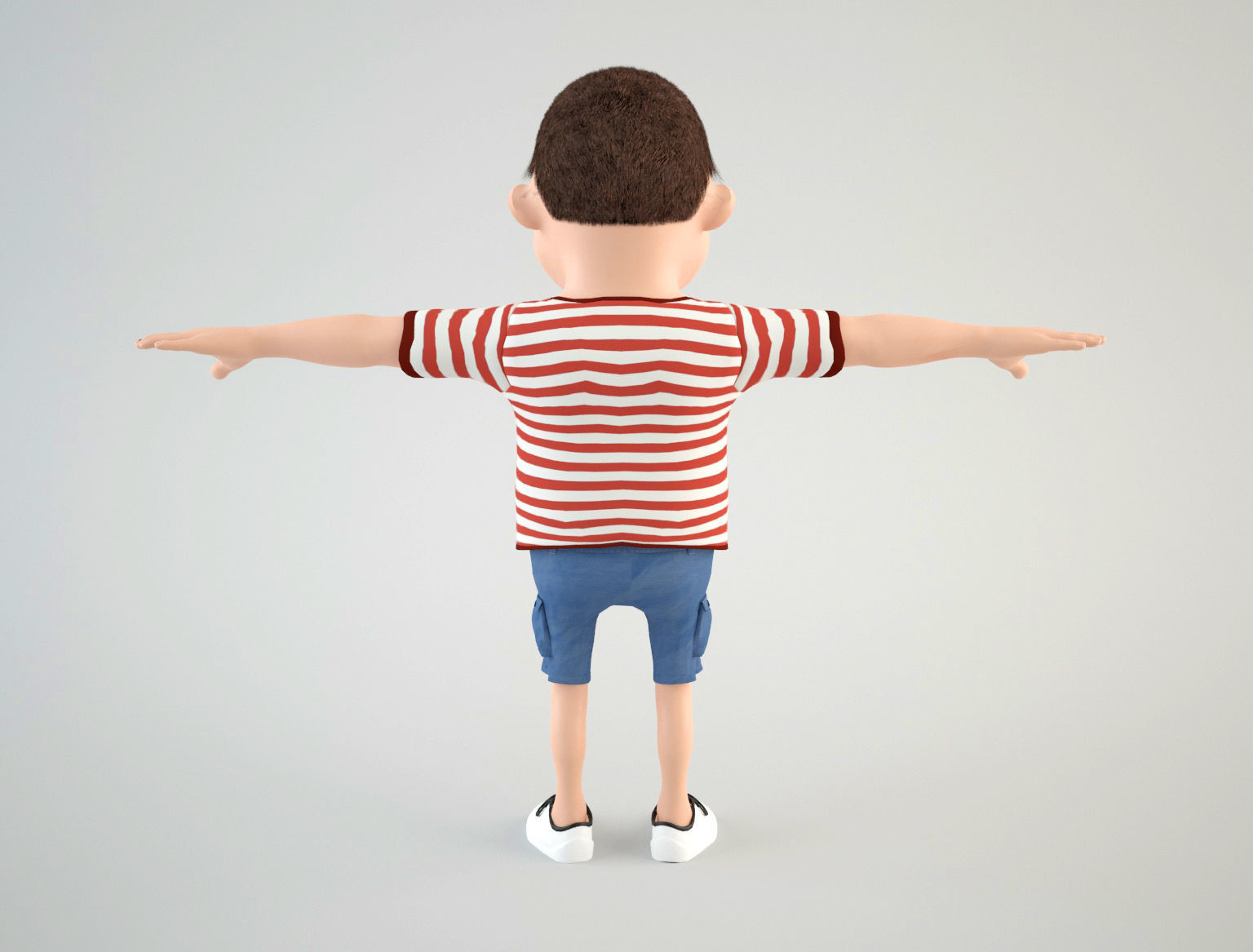 Cartoon Man 5 Low-poly 3D model_2