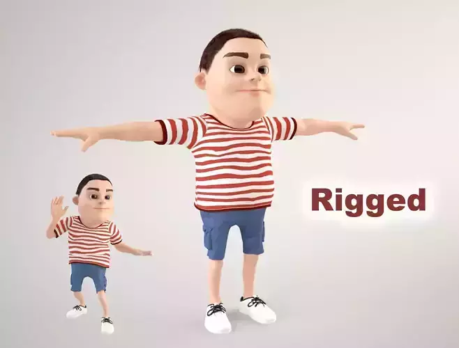 Cartoon Man 5 Low-poly 3D model Cartoon Man 5 Low-poly 3D model
