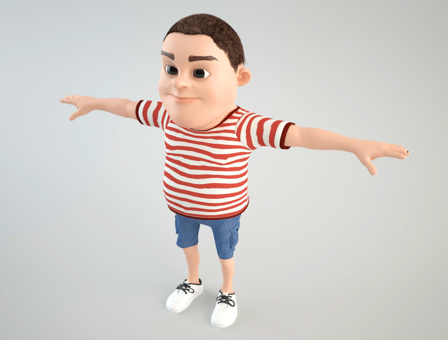 Cartoon Man 5 Low-poly 3D model_4