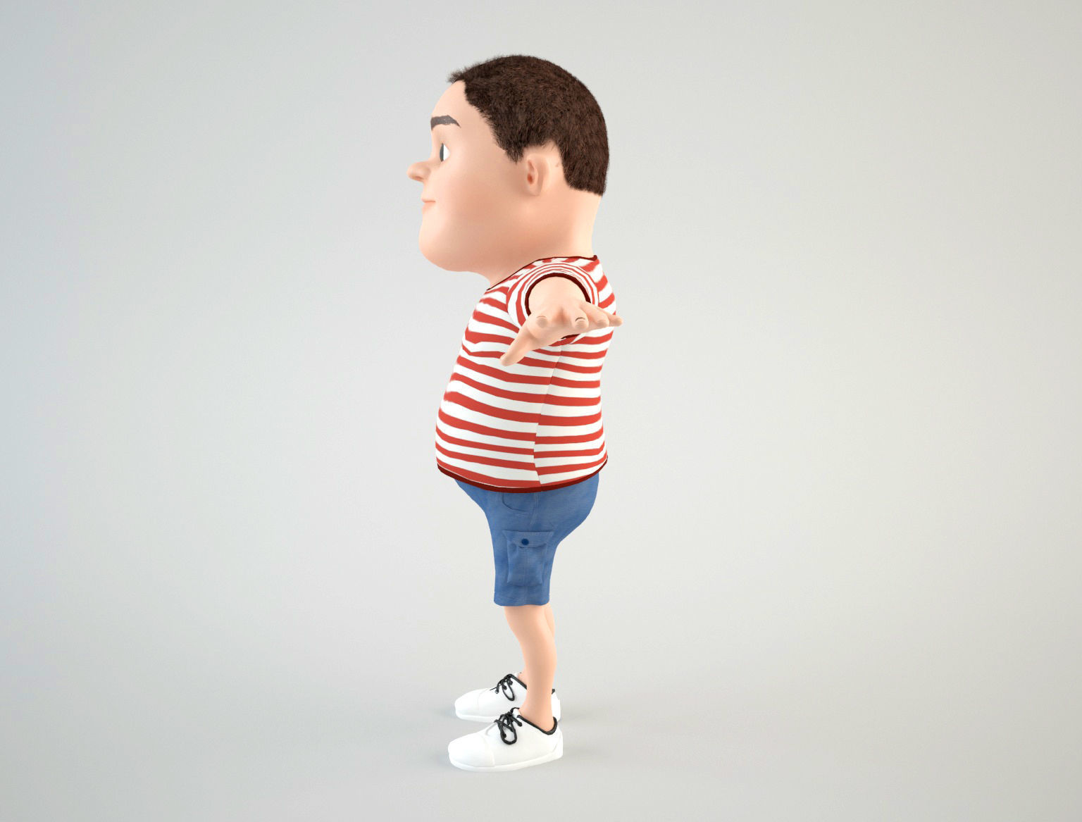 Cartoon Man 5 Low-poly 3D model_3