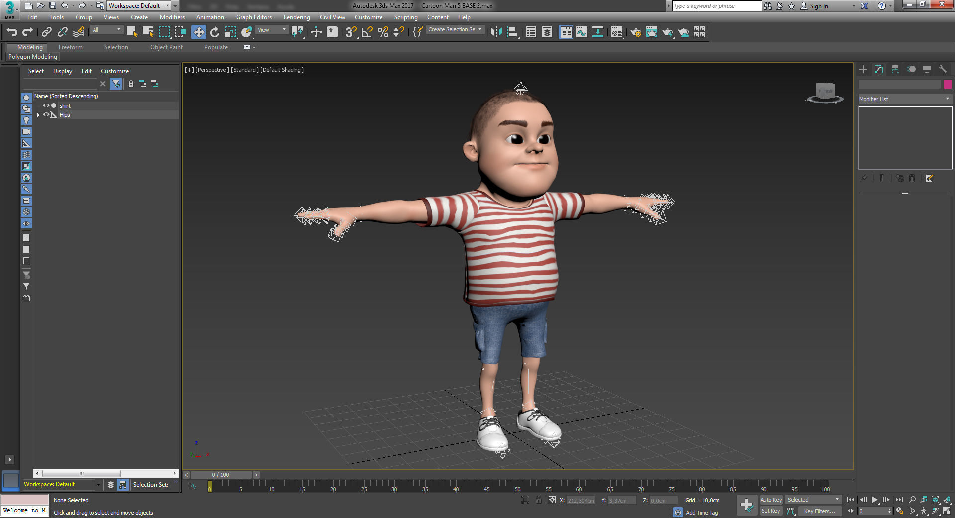 Cartoon Man 5 Low-poly 3D model_8