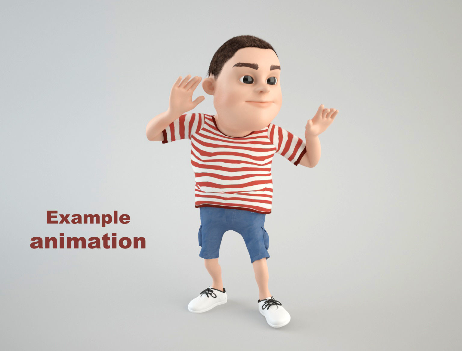 Cartoon Man 5 Low-poly 3D model_6