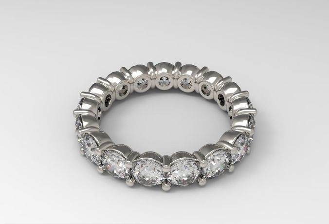 Claw set full eternity ring 3D print model