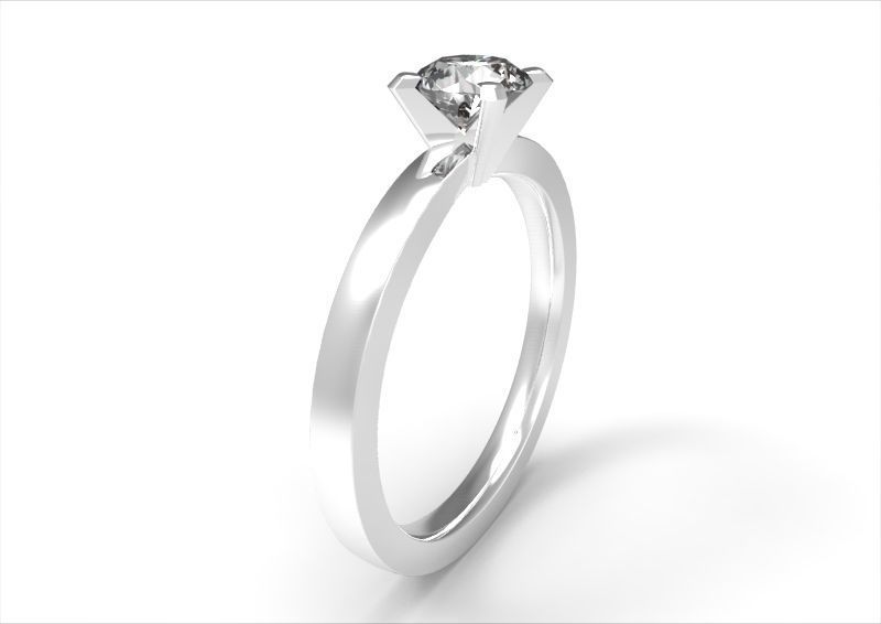 solitaire diamant 1 3D print model_2