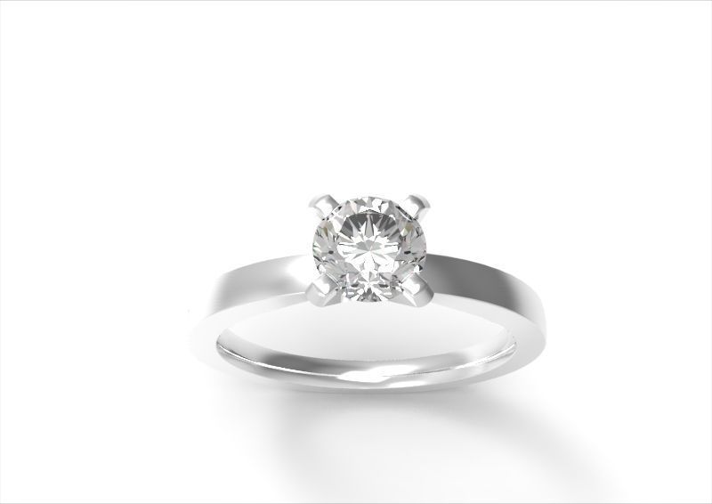 solitaire diamant 1 3D print model_5