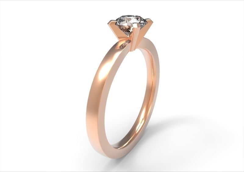 solitaire diamant 1 3D print model_12