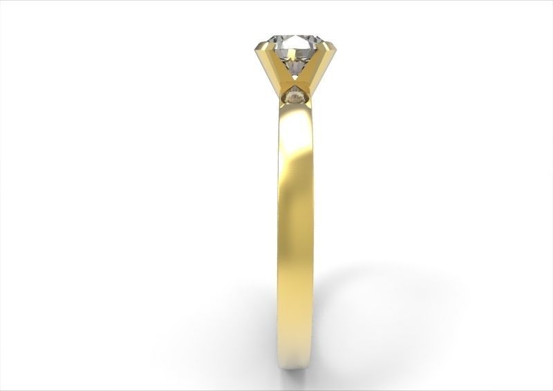 solitaire diamant 1 3D print model_9