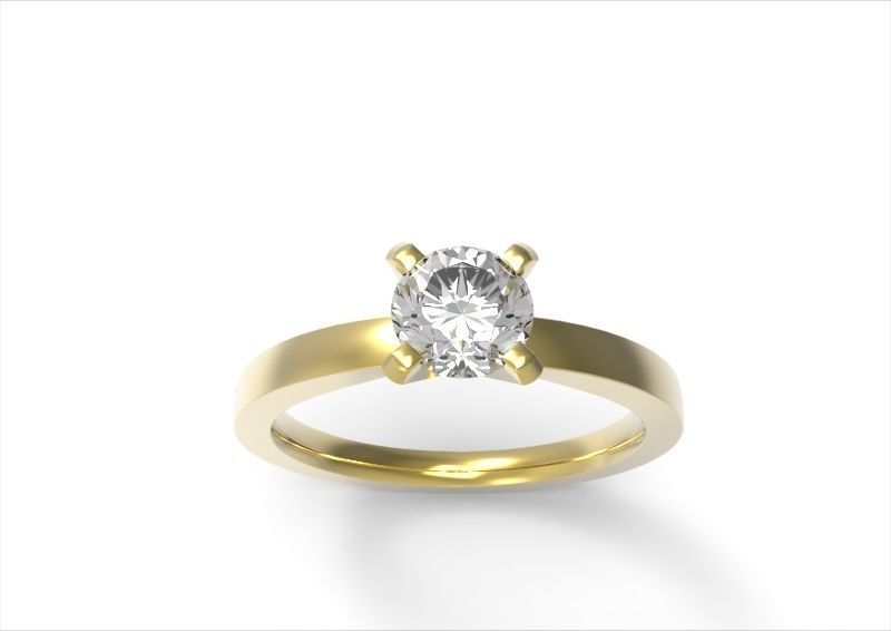 solitaire diamant 1 3D print model_7