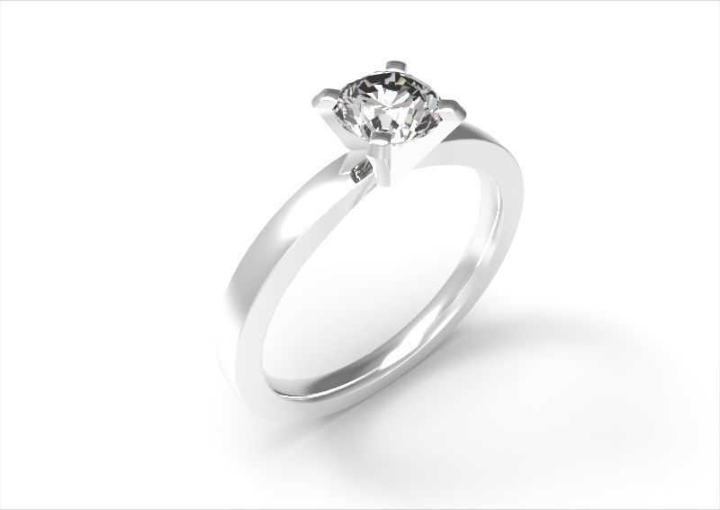 solitaire diamant 1 3D print model_3