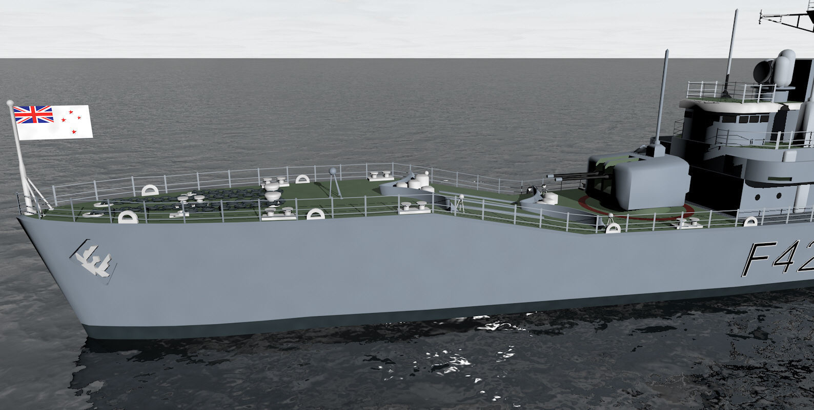 HMNZS Canterbury - F421 - Leander Class Frigate 3D model_3