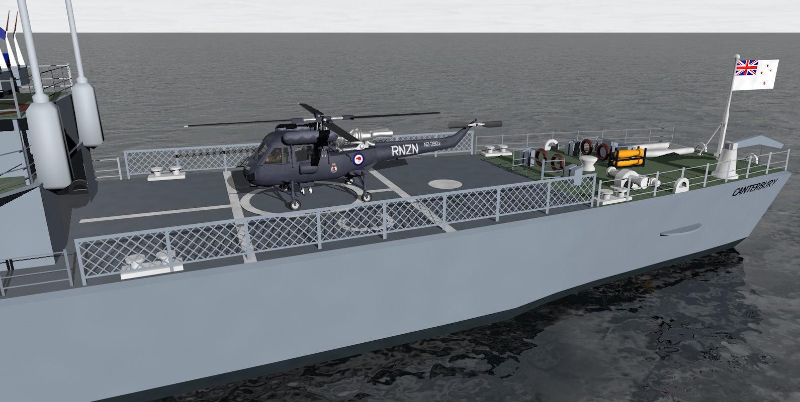 HMNZS Canterbury - F421 - Leander Class Frigate 3D model_5