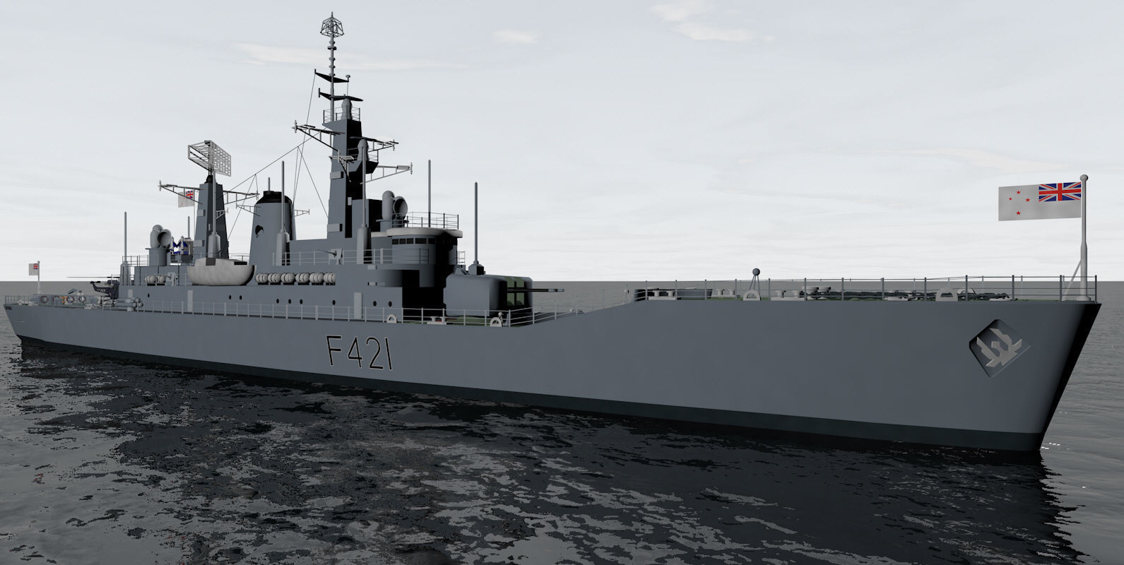 HMNZS Canterbury - F421 - Leander Class Frigate 3D model_6