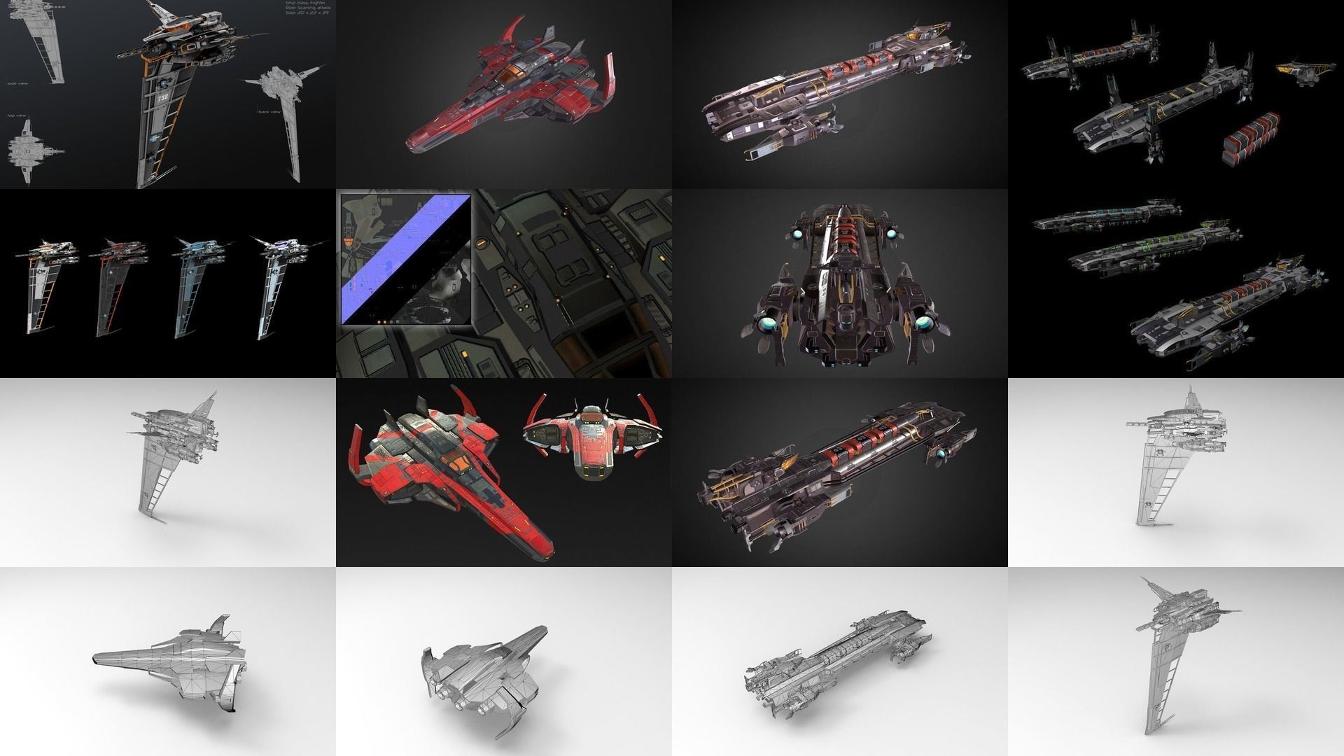 Sci-fi Spaceships 3D Model Collection_2