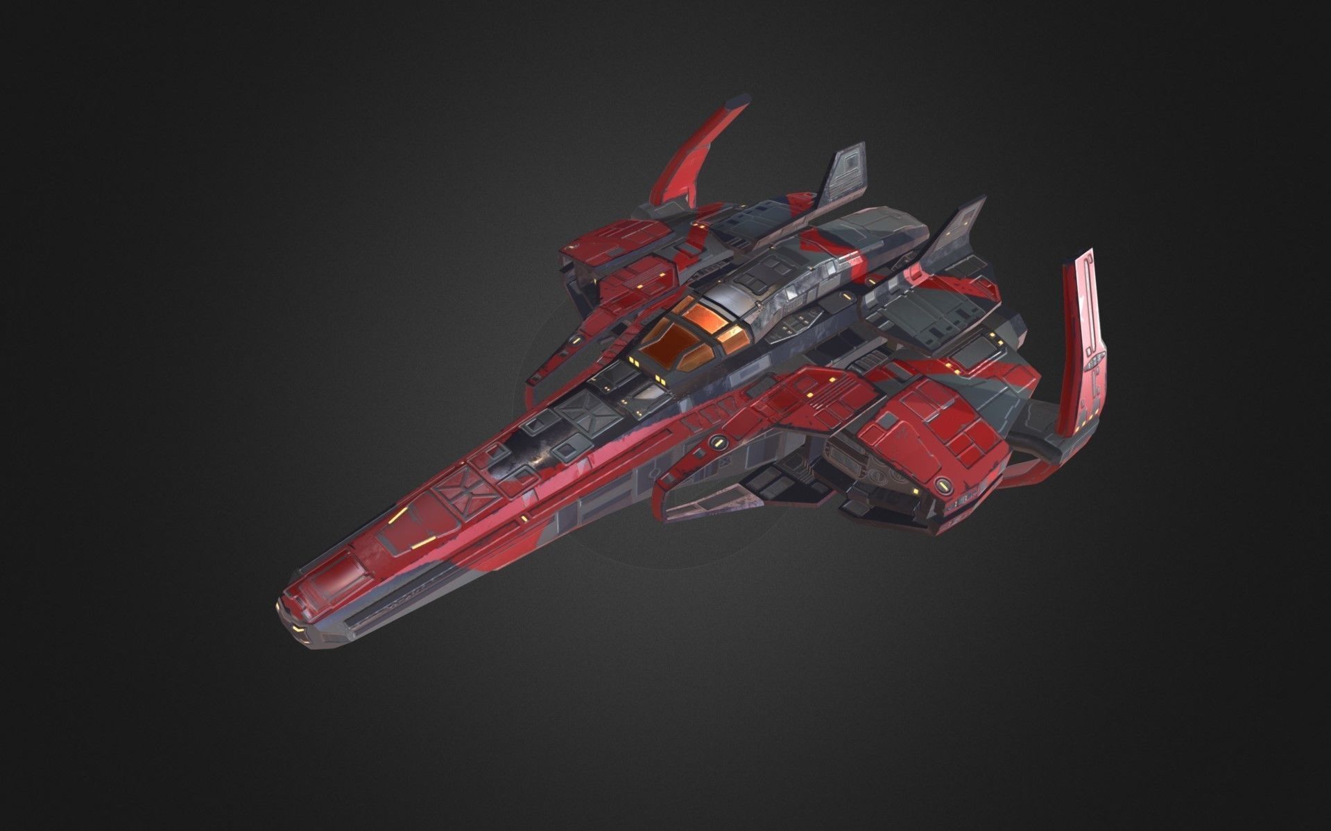 Sci-fi Spaceships 3D Model Collection_3
