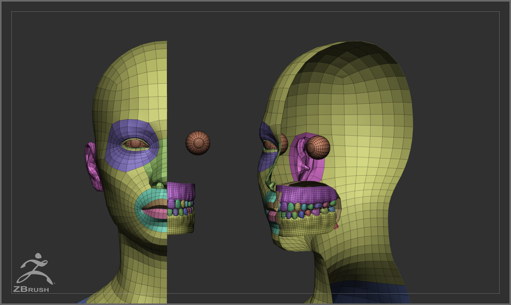 Average Female Body Low Poly Basemesh 3D model_9