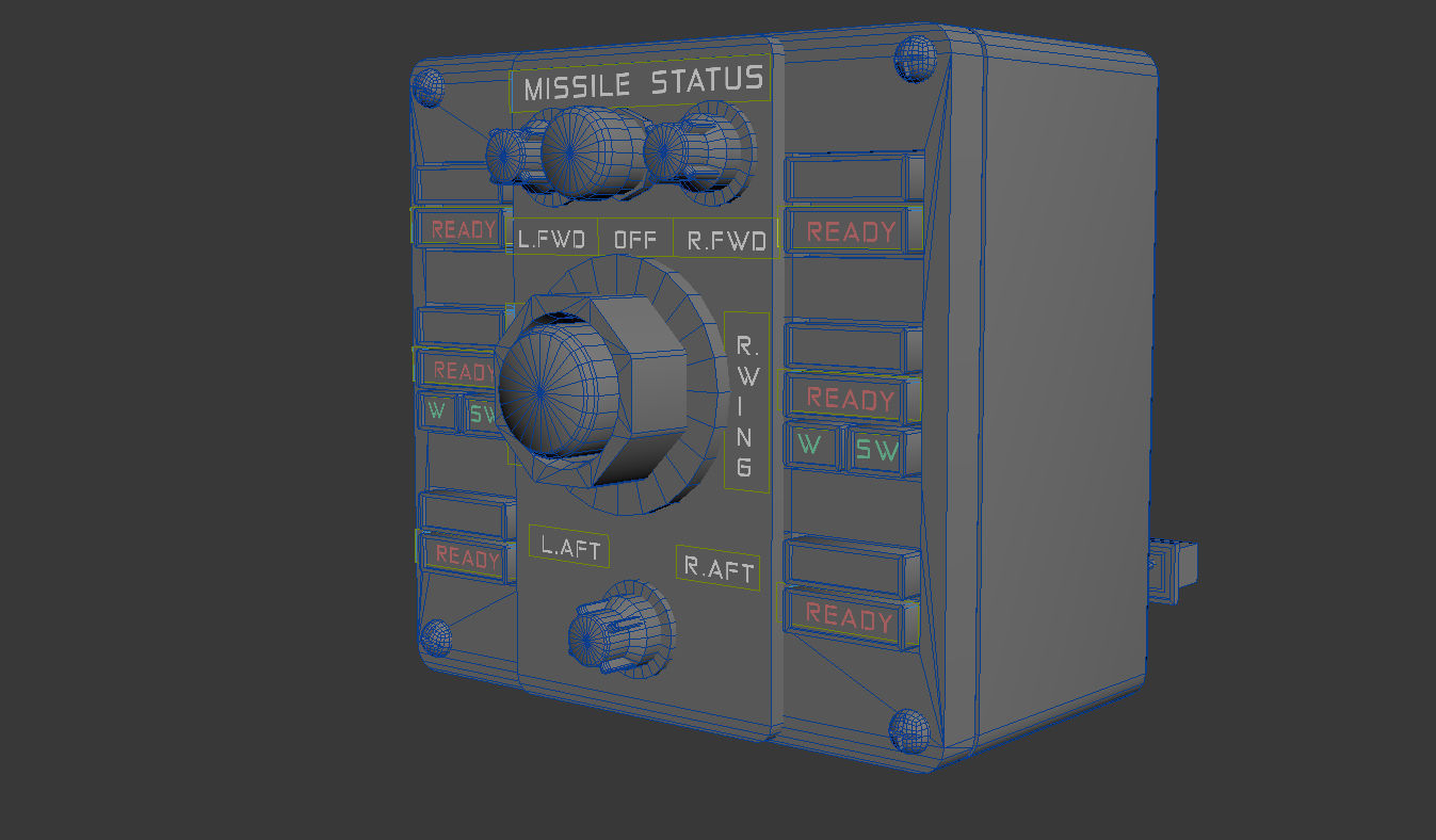 Missile Control Panel Low-poly 3D model_3