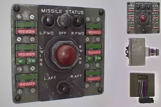 Missile Control Panel Low-poly 3D model Missile Control Panel Low-poly 3D model