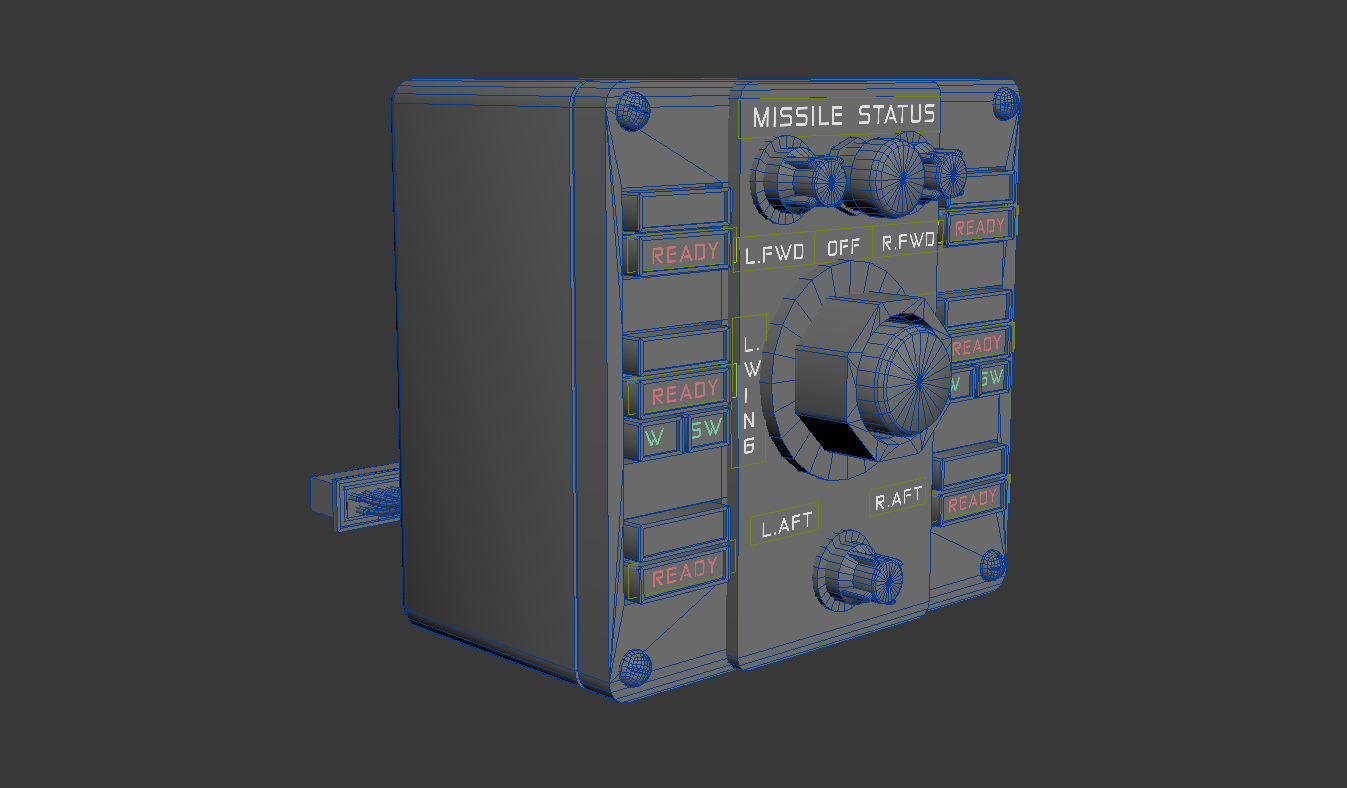 Missile Control Panel Low-poly 3D model_4