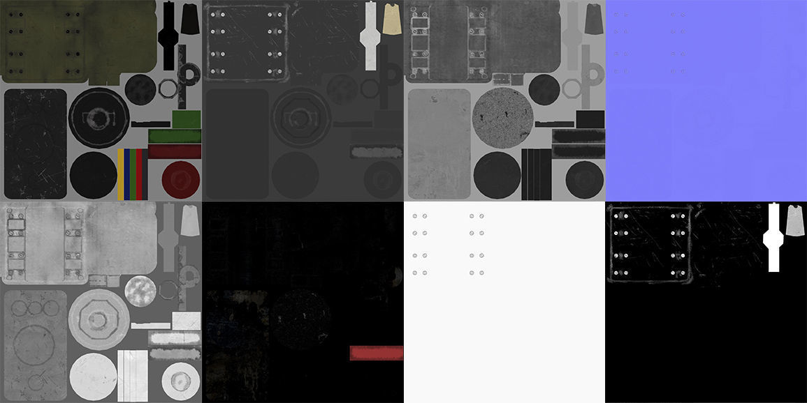 Missile Control Panel Low-poly 3D model_5
