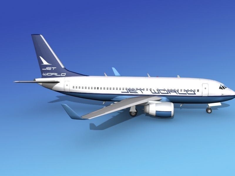 Boeing 737-700ER Jet World 3D model_5