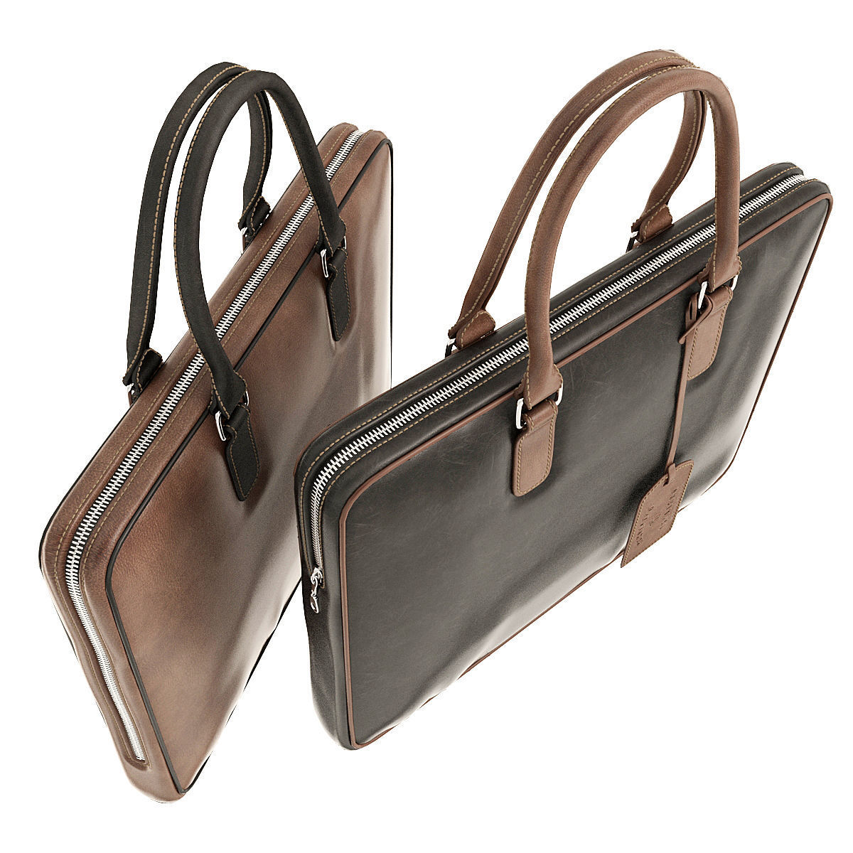 Leather Briefcases 3D model_9