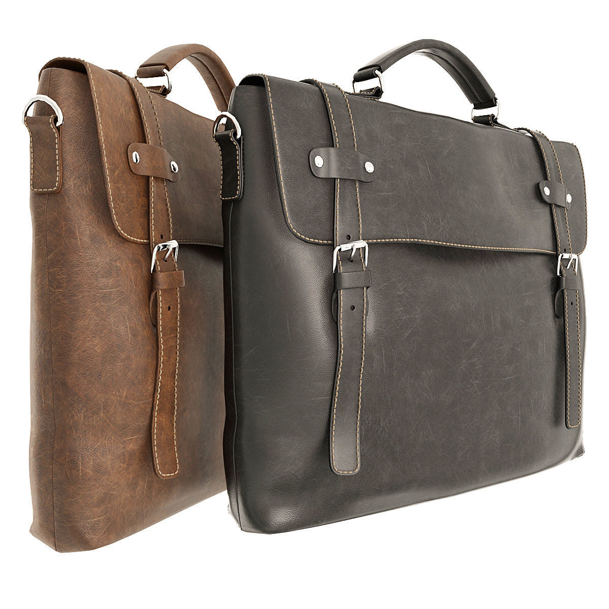 Leather Briefcases 3D model_30