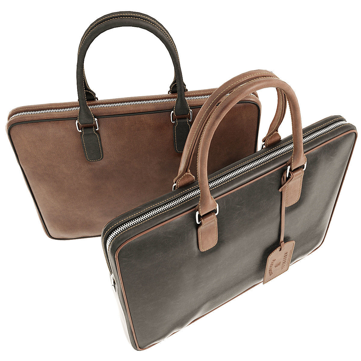 Leather Briefcases 3D model_6
