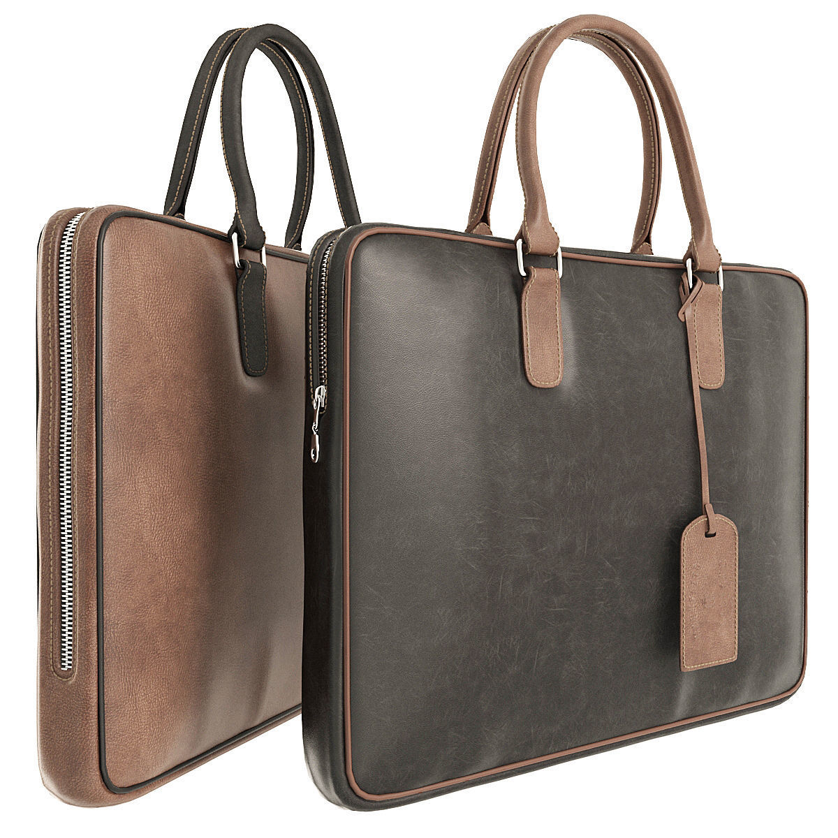 Leather Briefcases 3D model_5