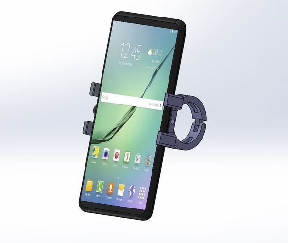 Mountain bike phone holder 3D print model