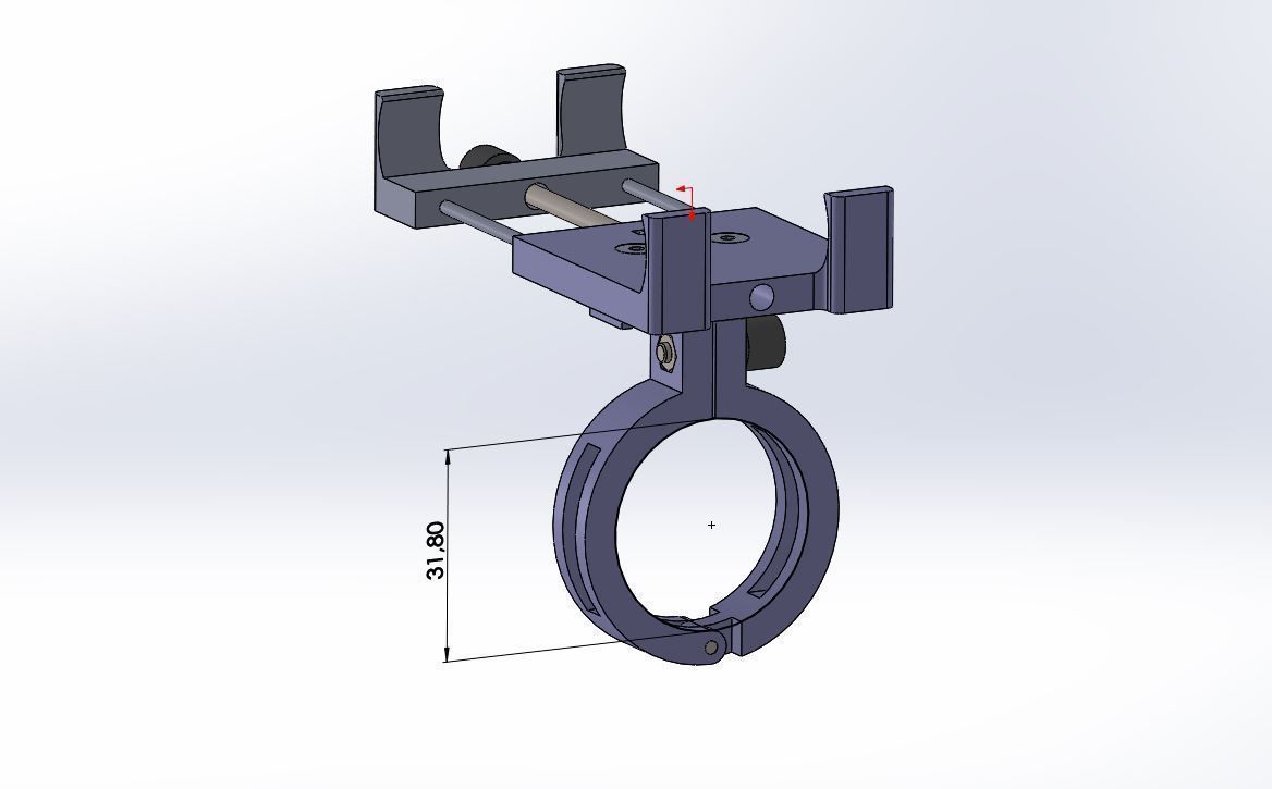 Mountain bike phone holder 3D print model_8