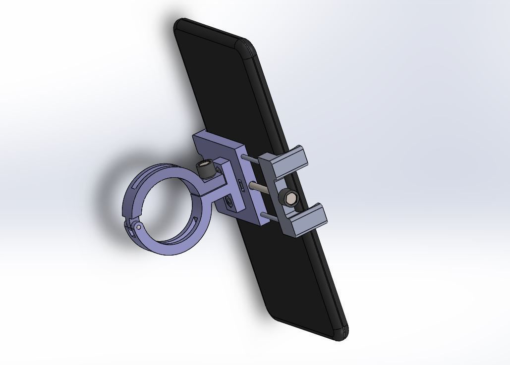 Mountain bike phone holder 3D print model_2