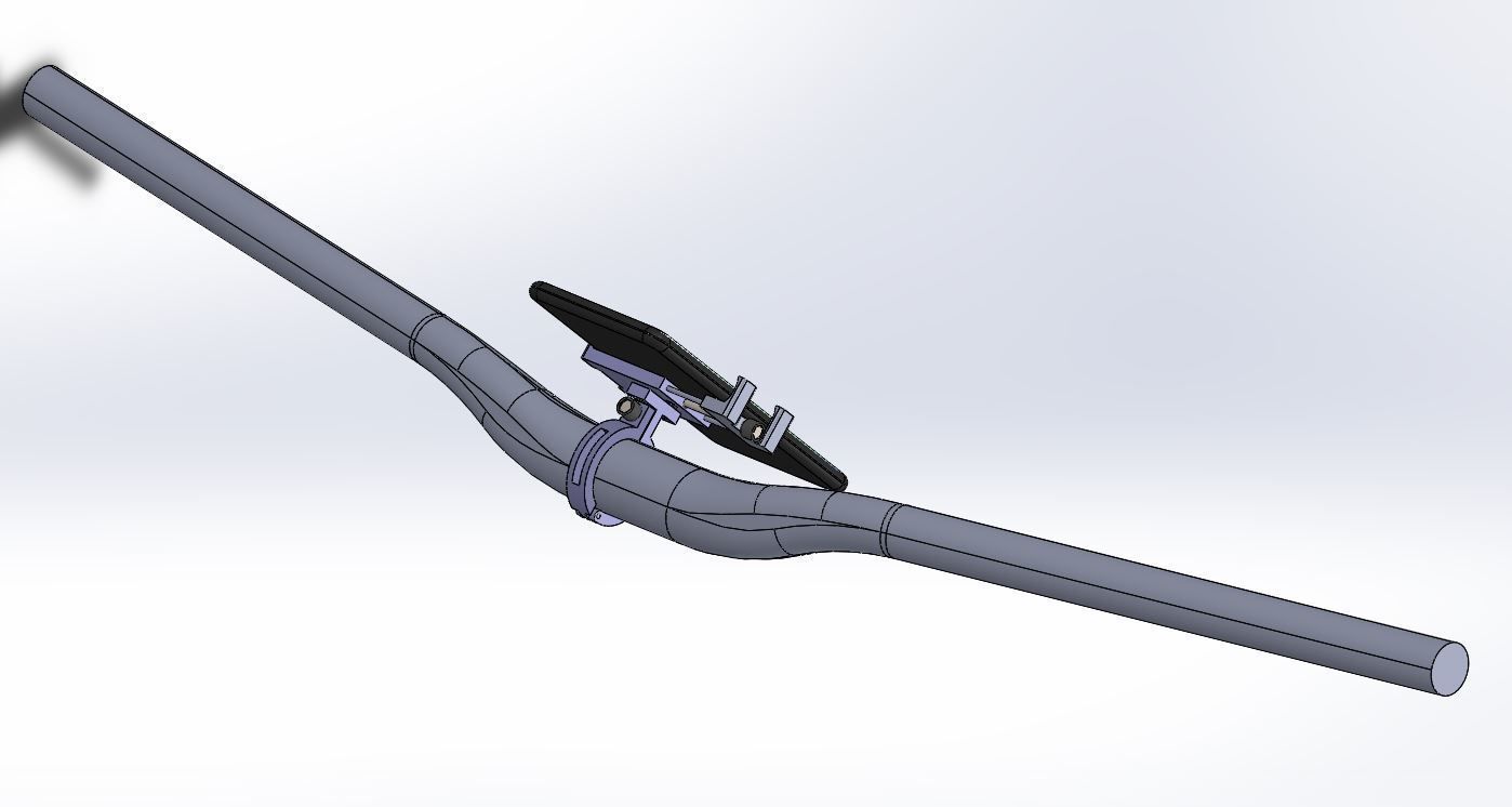 Mountain bike phone holder 3D print model_3