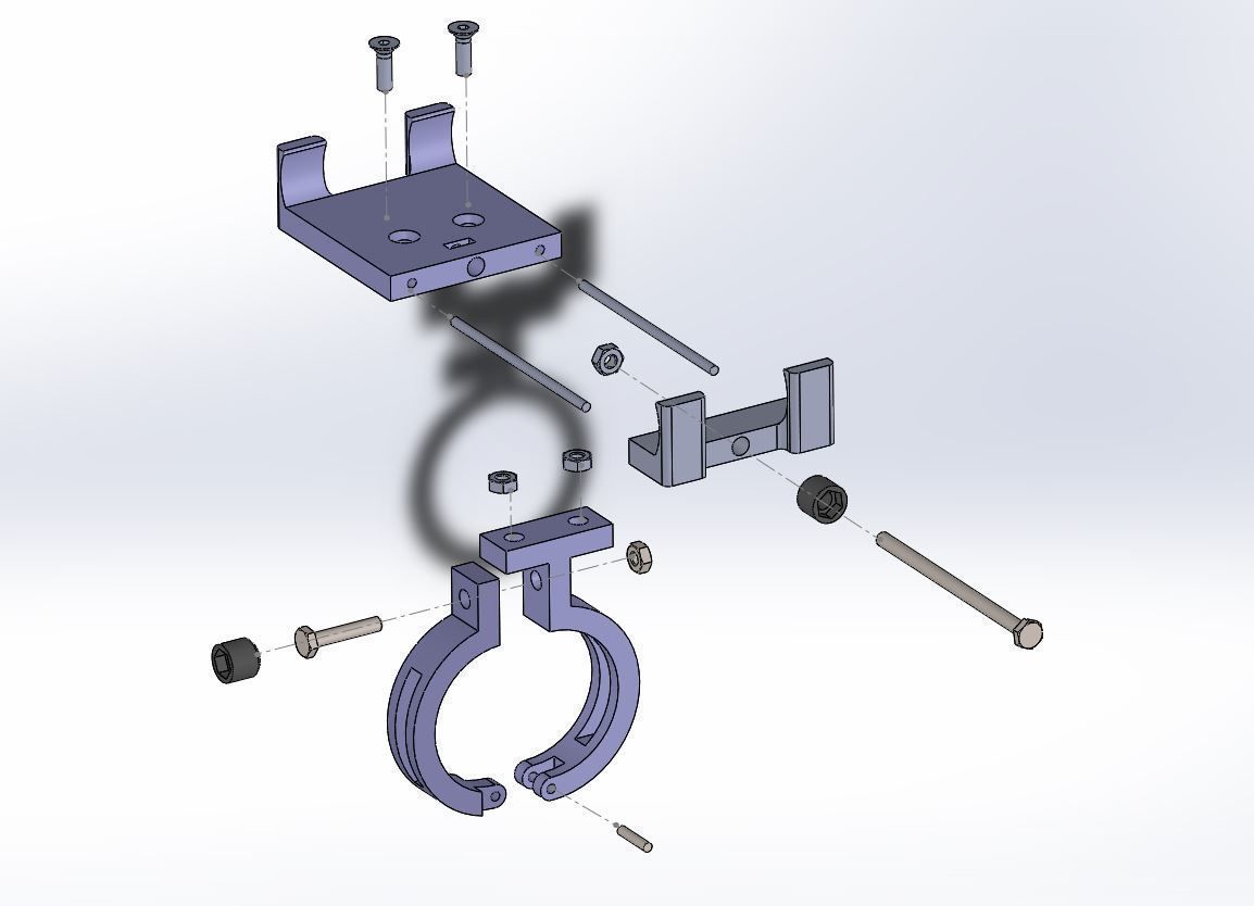 Mountain bike phone holder 3D print model_13