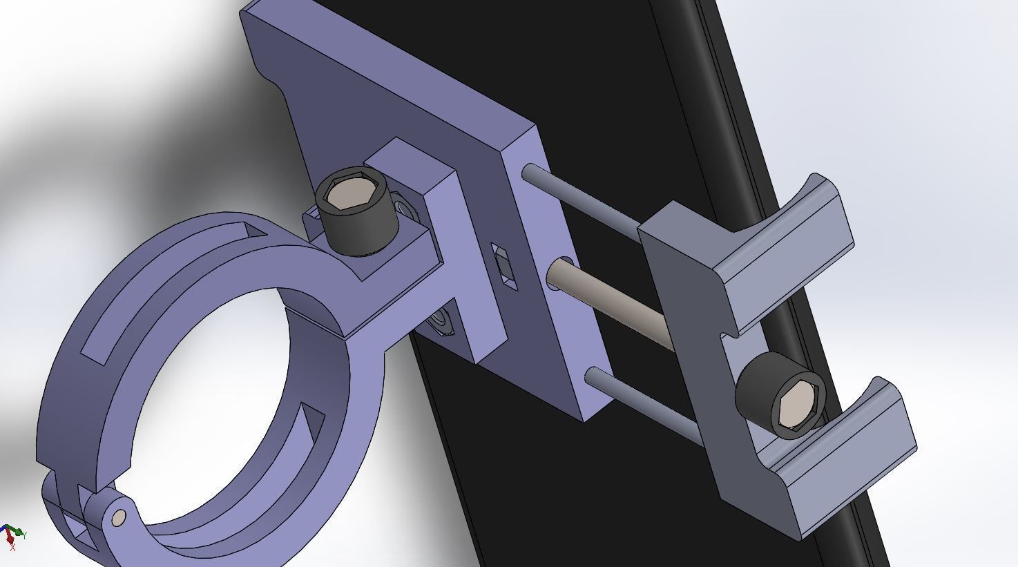 Mountain bike phone holder 3D print model_4
