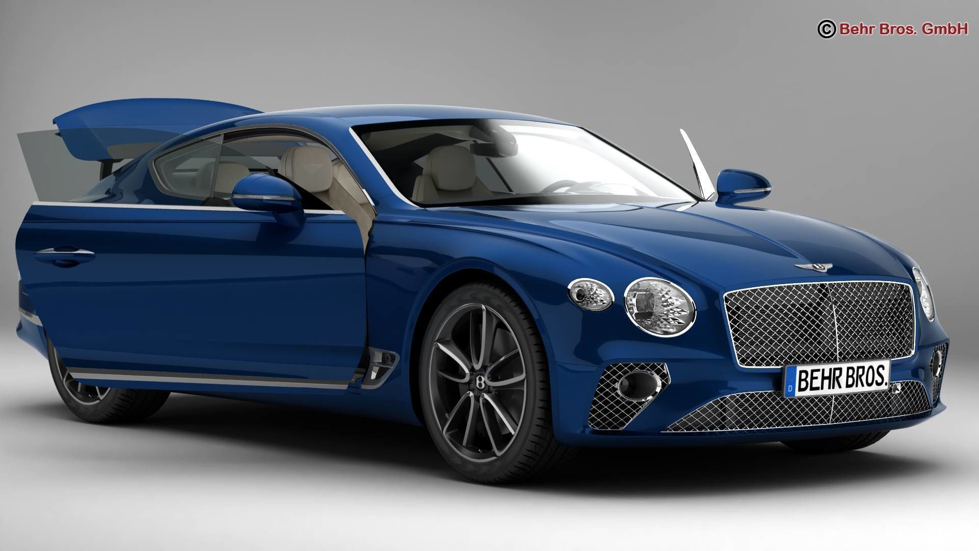 Bentley Continental GT 2018  3D model_2