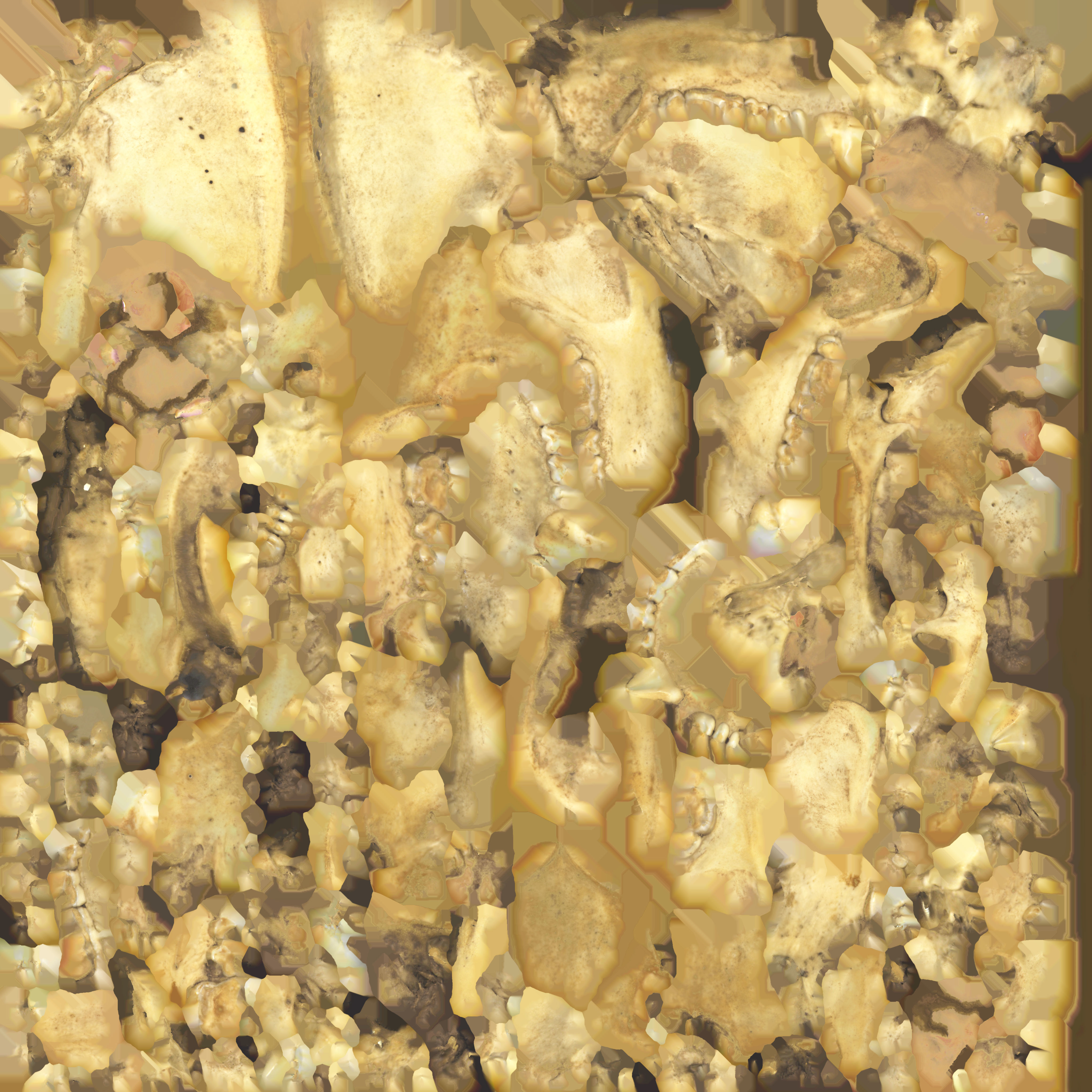 Badger Skull with open jaw 3D model_5