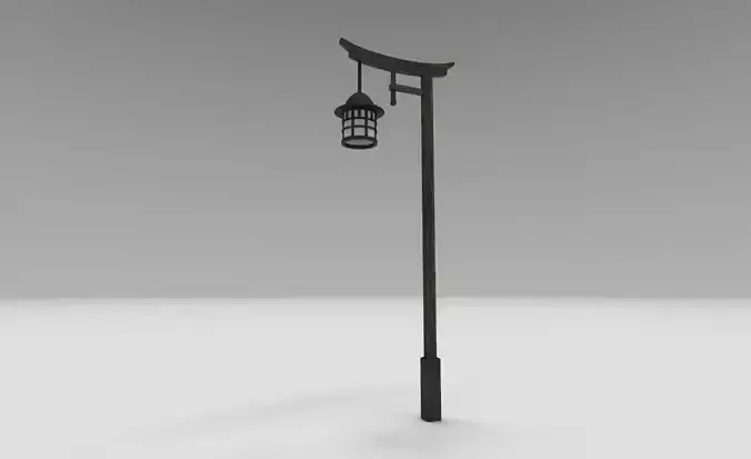 Japanese street wooden lamp