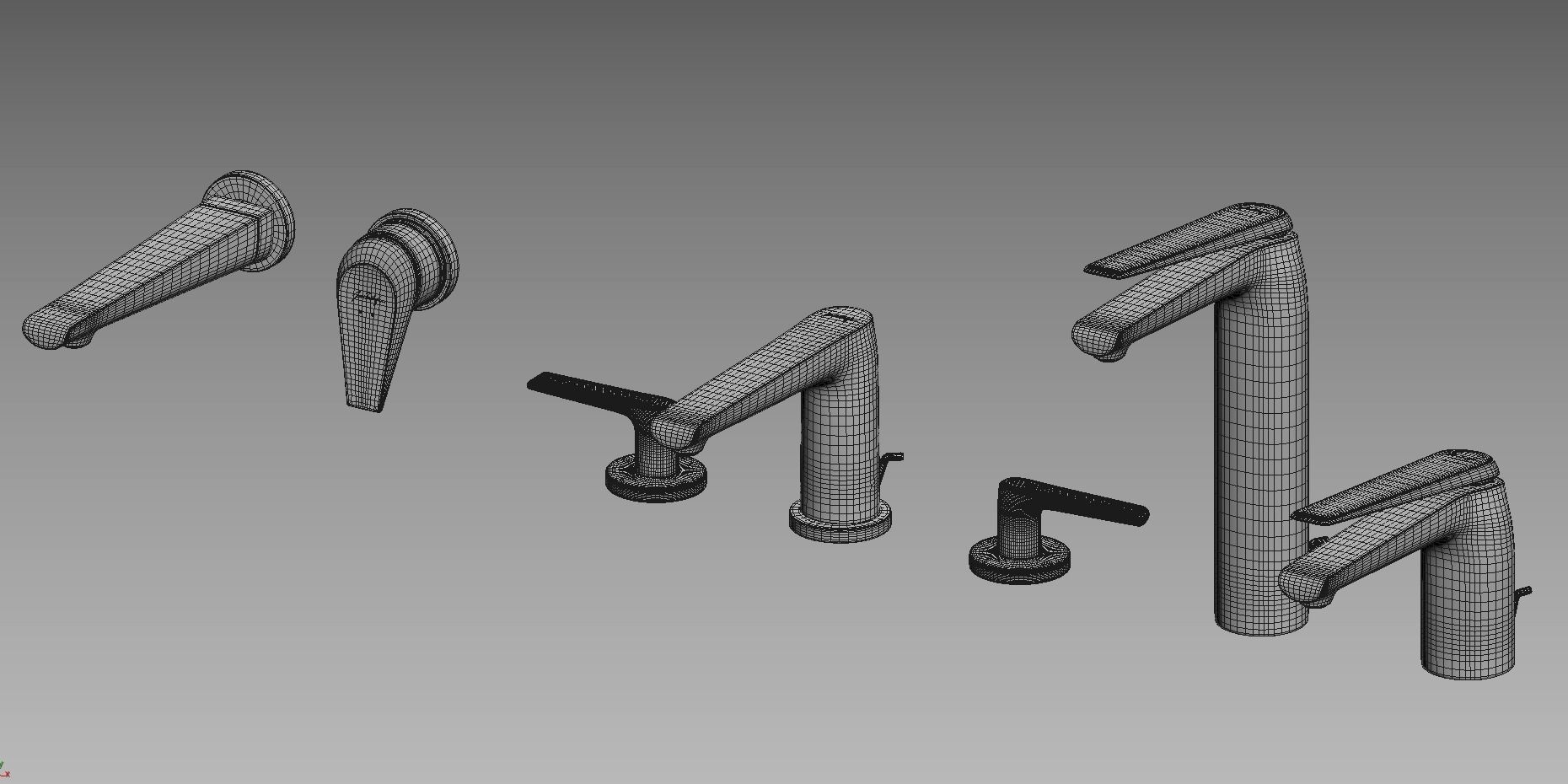 Faucets Jacob Delafon AVID collection 3D model_7