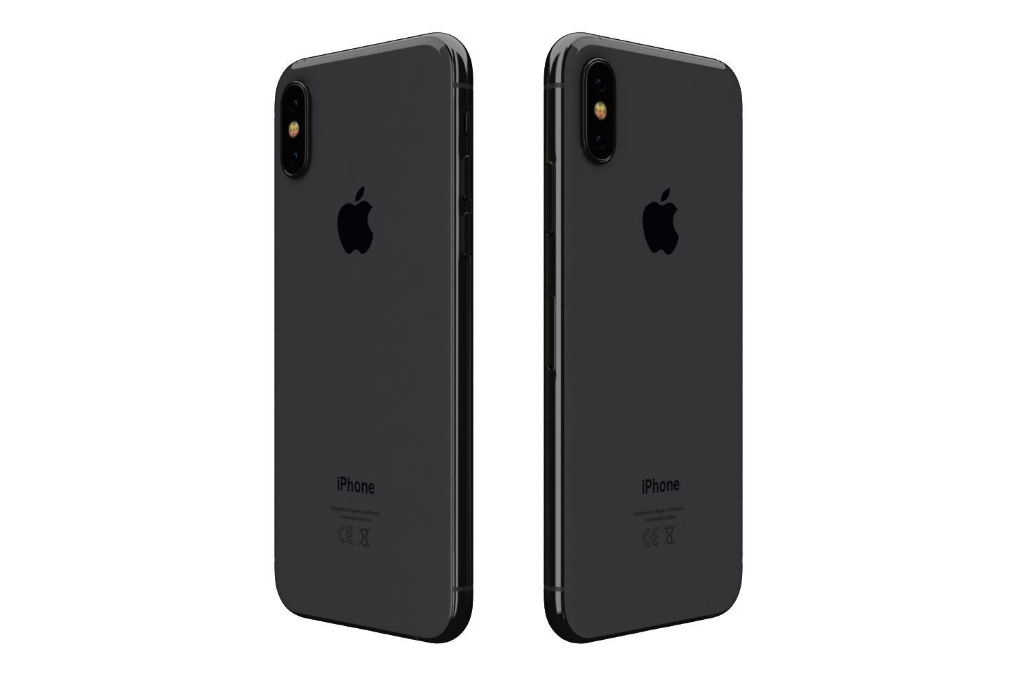 Apple iPhone XS Space Gray Low-poly 3D model_6