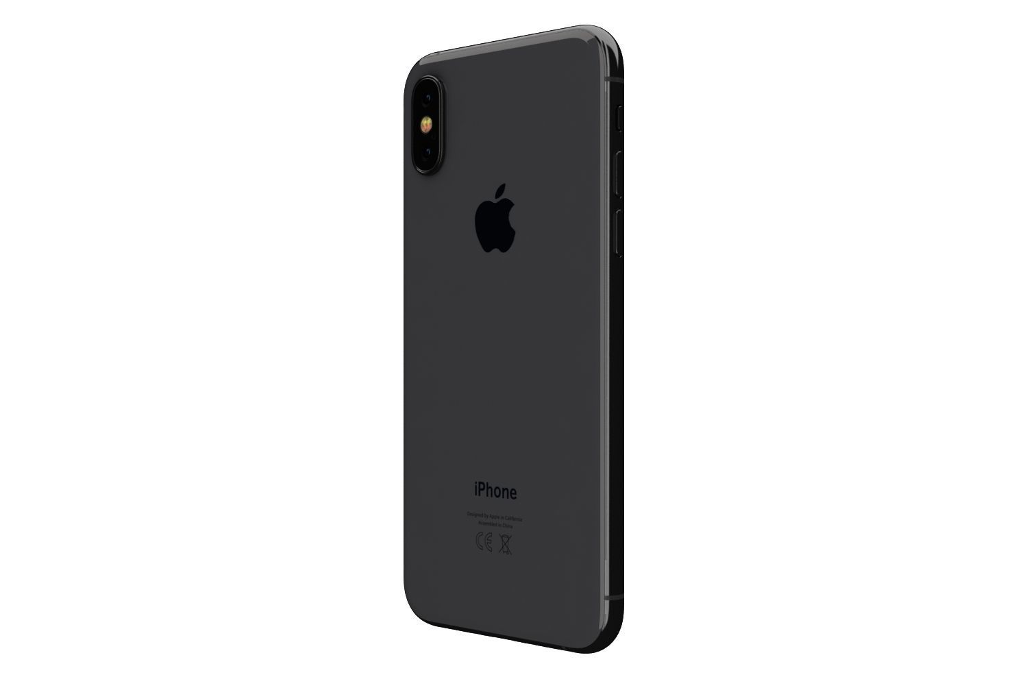 Apple iPhone XS Space Gray Low-poly 3D model_12