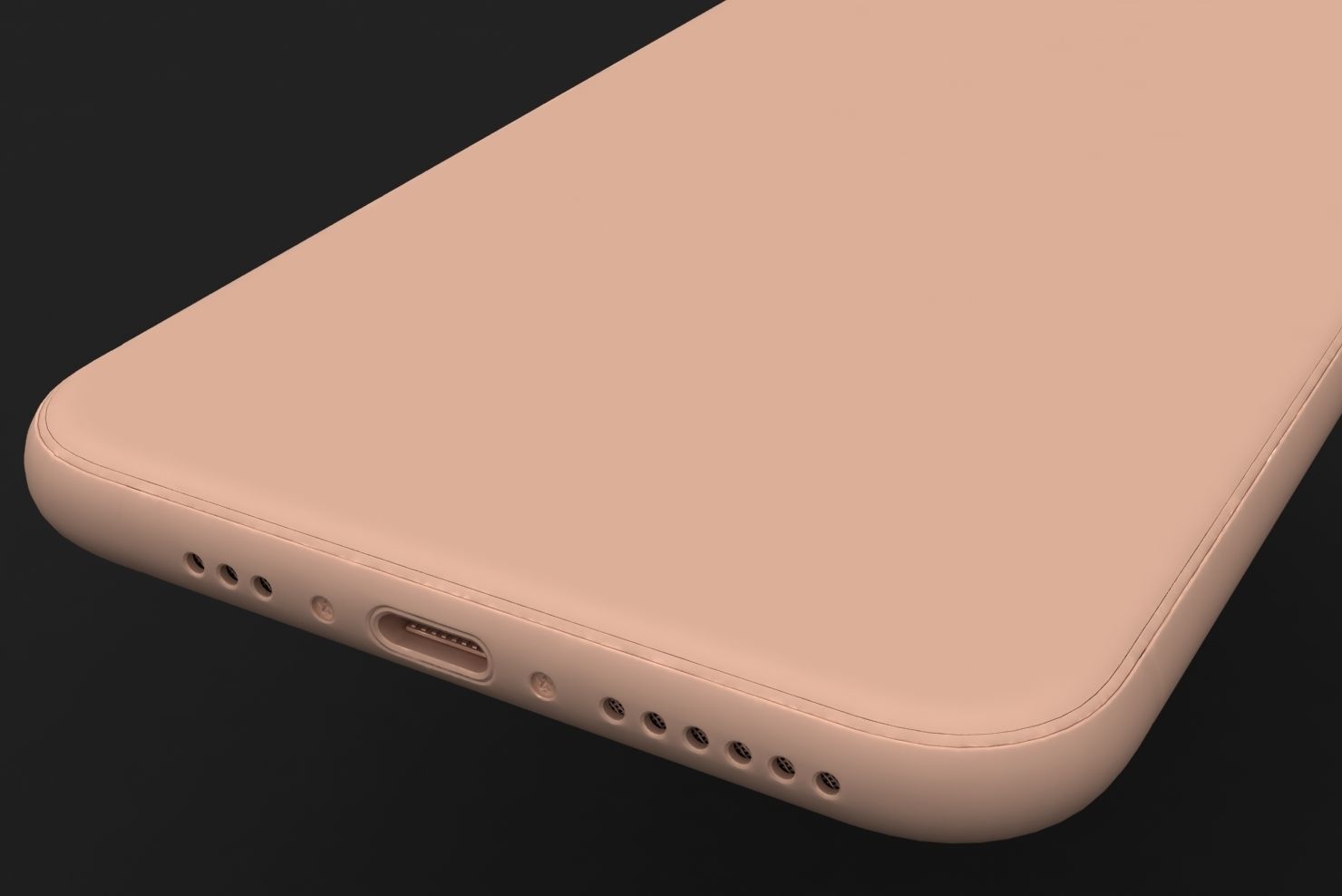 Apple iPhone XS Space Gray Low-poly 3D model_31