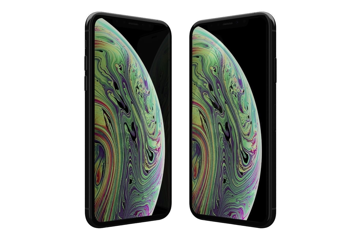Apple iPhone XS Space Gray Low-poly 3D model_5