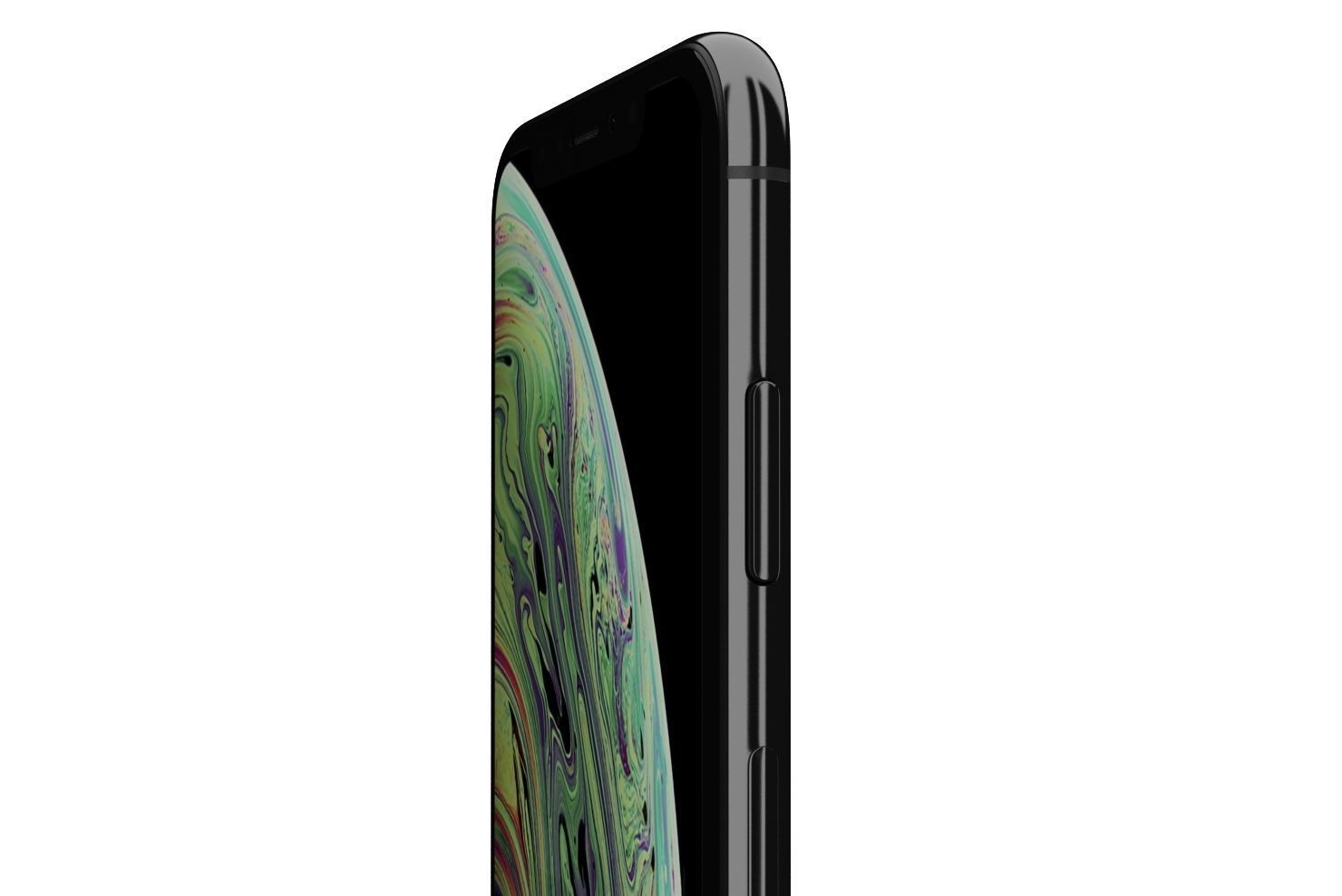 Apple iPhone XS Space Gray Low-poly 3D model_20